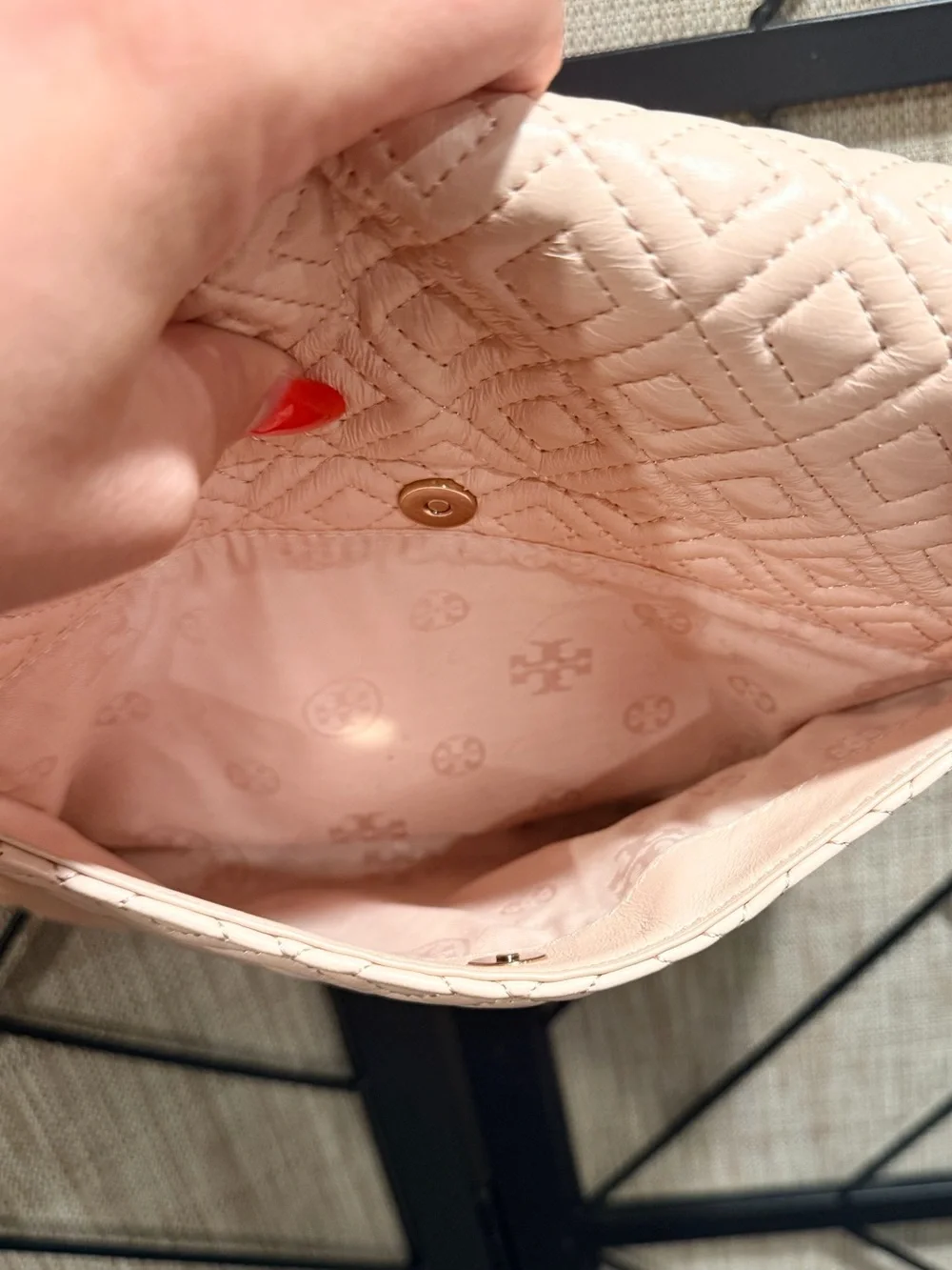 Tory Burch Fleming Soft Convertible Shoulder Bag Blush Pink Quilted Leather